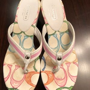 Coach sandals with wedge